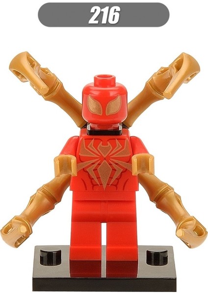 Minifigures X0107 Süper Kahraman Kızıl Örümcek Adam Doktor Yeşil Şeytan Ahtapot Yapı Taşları Oyuncaklar (Yurt Dışından)
