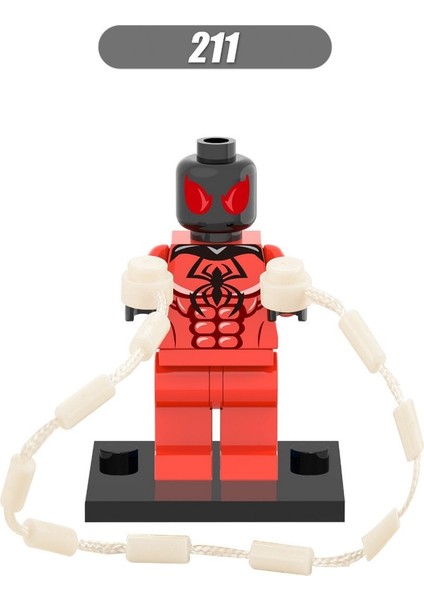 Minifigures X0107 Süper Kahraman Kızıl Örümcek Adam Doktor Yeşil Şeytan Ahtapot Yapı Taşları Oyuncaklar (Yurt Dışından)