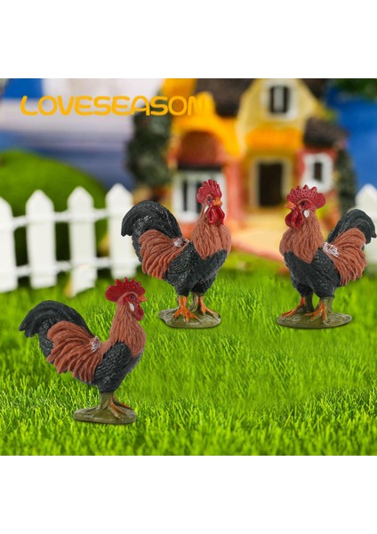 Çocuklar Mini Pvc Horoz Modeli Mini Horoz Modeli Çiftlik Hayvanı Figürü Oyuncak Hediye Çocuklar Için Zarif Detay Kümes Hayvanları Heykel Simülasyon Çiftlik Hayvanları Şekil (Yurt Dışından)