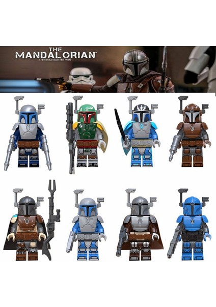 Gc Mandalorian Star Wars Minifigures Jango Fett Boba Fett Bounty Hunter Uyumlu Yapı Taşları Oyuncaklar KT1041 Modeli (Yurt Dışından)