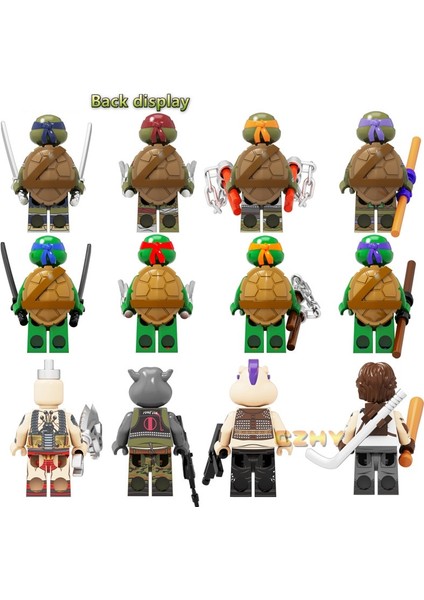 Ninja Turtles Minifigures Es Çocuklar Için Blok Oyuncakları MODEL:KF1419 (Yurt Dışından)