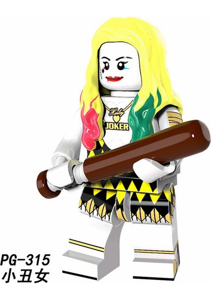 Dc Süper Kahramanlar Minifigures Uyumlu Batman Harley Quinn Robin Nightwing Iki Yüzlü Yapı Taşları Oyuncaklar PG8103 Renk: PG314 (Yurt Dışından)