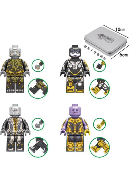 Adet/takım Siyah Sipariş Rakamlar Yapı Taşları Yeni Avengers Thanos Bir Kutu ile Minifigures Tuğla Çocuk Boys Için Hediye Oyuncaklar GY001 (Yurt Dışından)
