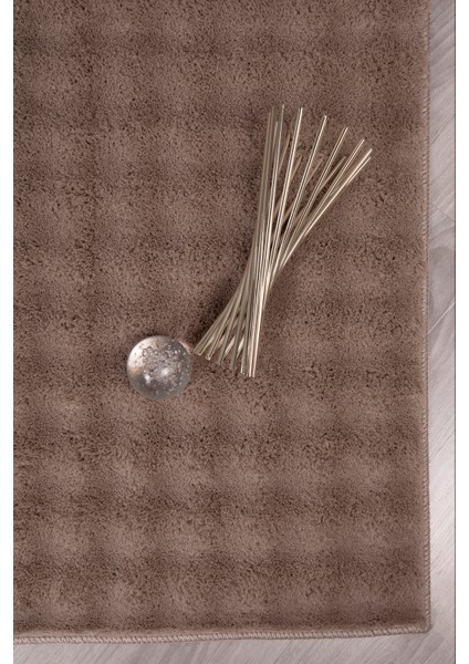 Bubble Yuvarlak Vizon Uzun Tüylü Yumuşak Peluş Kaymaz Yıkanabilir Salon Oturma Odası Balkon Halısı