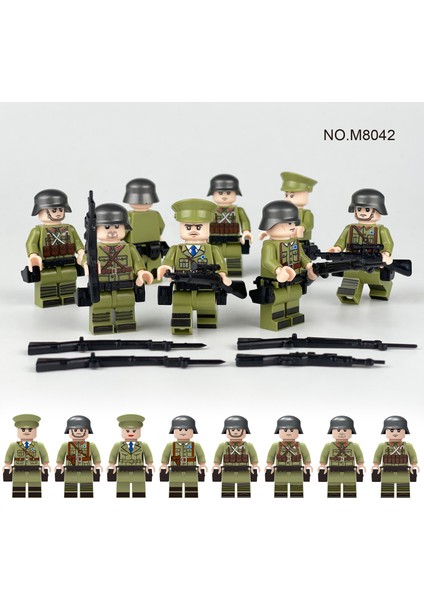 M8042 Askeri Serisi Memurları Askerler Yapı Taşları Minifigures Göndermek Kutusu Modeli Erkek Çocuk Oyuncakları (Yurt Dışından)