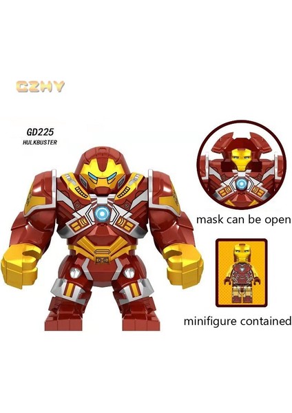 Büyük Mark 44 Hulkbuster Minifigures Süper Kahramanlar Çocuk Yapı Taşları Moc Oyuncakları MODEL:XH1159 (Yurt Dışından)