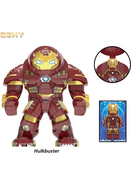 Büyük Mark 44 Hulkbuster Minifigures Süper Kahramanlar Çocuk Yapı Taşları Moc Oyuncakları MODEL:XH1159 (Yurt Dışından)