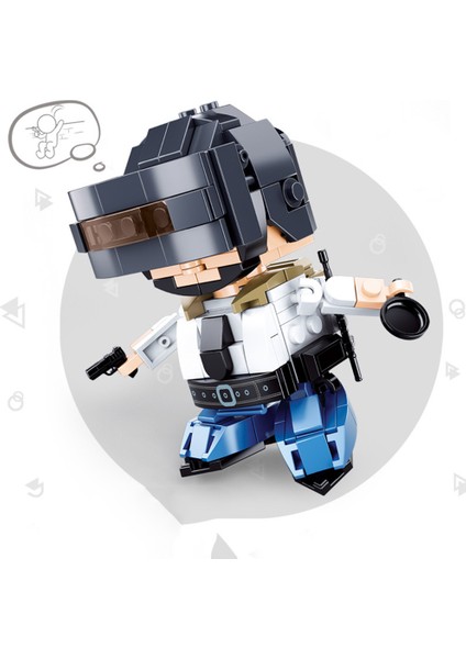 Kutu Mini Yapı Taşı Oyuncak Çizgi Film Karakterleri Robot Ldren Için Model Yerleştirme Oyuncak Renk: 0761F Nezha (Yurt Dışından)