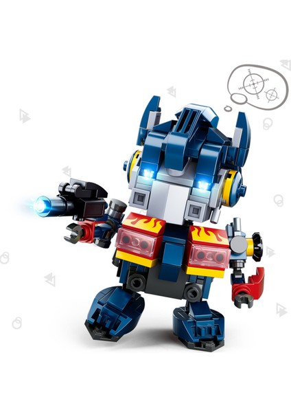 Kutu Mini Yapı Taşı Oyuncak Çizgi Film Karakterleri Robot Ldren Için Model Yerleştirme Oyuncak Renk: 0761F Nezha (Yurt Dışından)