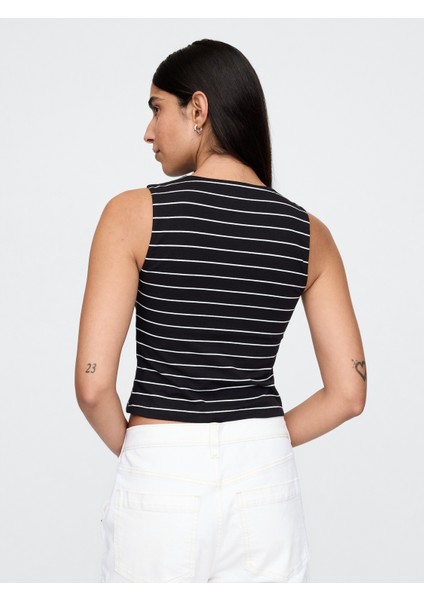 Kadın Siyah Baskılı Örme Jersey Atlet fırsatları