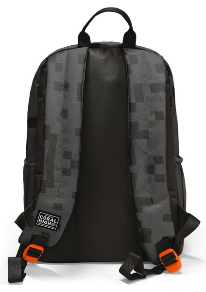 Siyah Blok Desenli Dört Bölmeli Okul Sırt Çantası 23694 fiyatları