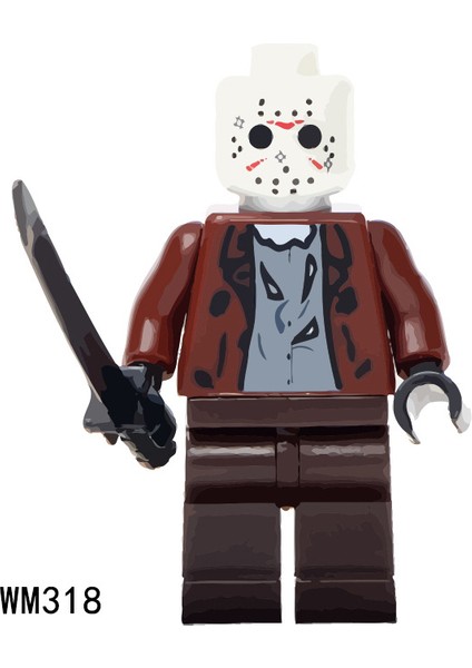 Tek Satış Korku Filmi 13. Cuma Jason Voorhees Scream Killer Freddy Krueger Moc Yapı Taşları Tuğlalar Oyuncaklar Çocuklar Için WM6003 (Yurt Dışından)