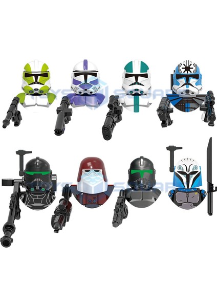 Elite Squad Trooper Galictic Marines Bo-Katan Jesse Gri Howzer Crosshair Modeli Yapı Taşları Moc Tuğla Seti Hediyeler Oyuncaklar (Yurt Dışından)