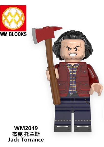 Tek Satış 2021 Yeni Cadılar Bayramı Korku Filmi Serisi Palyaço Yapı Taşları Jack Torrance Jason Sam Piramit Kafa Aksiyon Figürleri (Yurt Dışından)