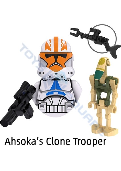 Rahm Kota Cal Kestis Obi Wan Ahsoka Clone Trooper 501 Airbrne Askerleri Modeli Yapı Taşları Moc Tuğla Seti Hediyeler Oyuncaklar (Yurt Dışından)