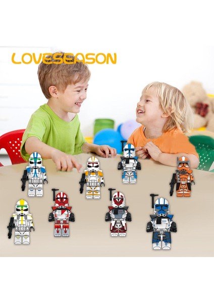 Loveseason Asker Blokları Figürler Süs Çocuk Dıy Montajlı Kaptan Yapı Taşları (Yurt Dışından)