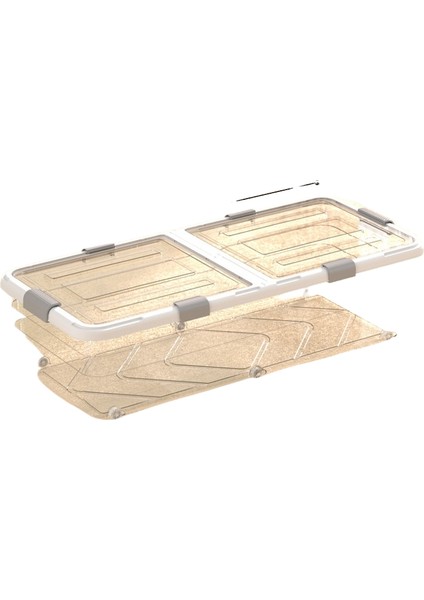 Home Yatak Altı Saklama Kutusu Düz Çekmeceli Yatak Altı Gardırop Giysi Saklama Düzenleyici Saklama Kutuları Saklama Kutuları (Yurt Dışından)