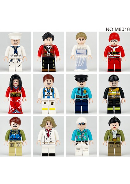 12 Adet Farklı Profesyonel Minifigure Hediyeler, Yaratıcı Yeni Oyuncak Yapı Taşları (Yurt Dışından)