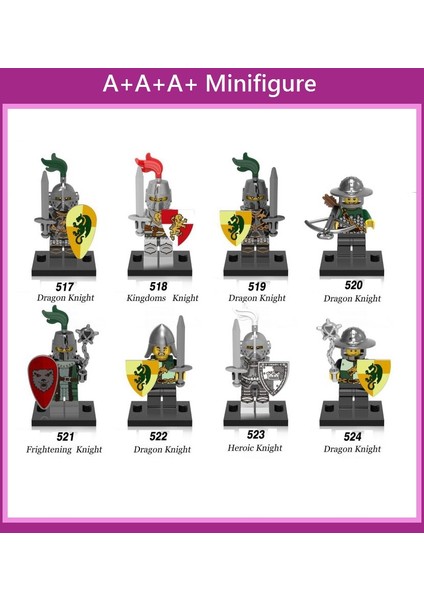 Yeşil Kedi Minifigures X0148 Ortaçağ Şövalyesi Reloaded Ejderha Şövalye Yapı Taşları Oyuncaklar (Yurt Dışından) modelleri