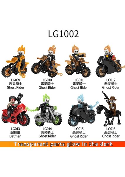 Adet/takım Marvel Ghost Rider Yapı Taşı Batman Ghost Rider Motosiklet Figürleri Çocuk Çocuklar Hediye Koleksiyonu Oyuncaklar Için Yapı Taşları Birleştirin LG1002 (Yurt Dışından)