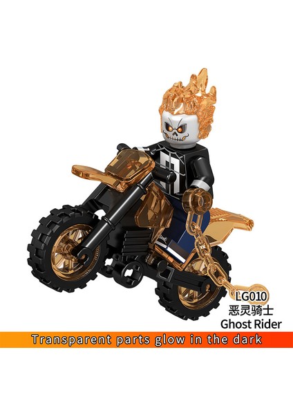 Adet/takım Marvel Ghost Rider Yapı Taşı Batman Ghost Rider Motosiklet Figürleri Çocuk Çocuklar Hediye Koleksiyonu Oyuncaklar Için Yapı Taşları Birleştirin LG1002 (Yurt Dışından) fiyatları