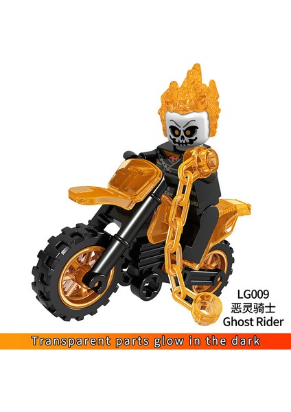 Adet/takım Marvel Ghost Rider Yapı Taşı Batman Ghost Rider Motosiklet Figürleri Çocuk Çocuklar Hediye Koleksiyonu Oyuncaklar Için Yapı Taşları Birleştirin LG1002 (Yurt Dışından) indirimleri