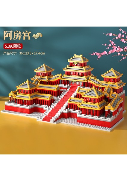 Mikro Tuğla Mini Bloklar Mimari Yasak Şehir Seti Modeli Yapı Setleri Çocuk Oyuncak Chinoiserie Imperial Palace Gözetleme Kulesi (Yurt Dışından)