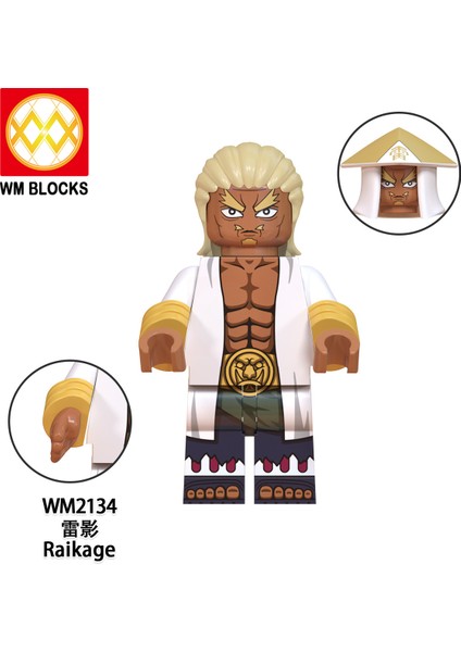 Adet/takım Naruto Yapı Taşları Figürleri Gaara Temari Sarutobi Hiruzen Ohnoki Raikage Minifigure Yapı Tuğlaları Çocuk Oyuncakları WM6111 (Yurt Dışından)