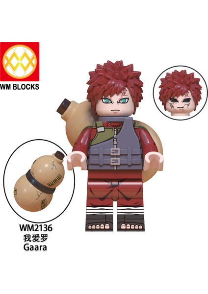 Adet/takım Naruto Yapı Taşları Figürleri Gaara Temari Sarutobi Hiruzen Ohnoki Raikage Minifigure Yapı Tuğlaları Çocuk Oyuncakları WM6111 (Yurt Dışından)