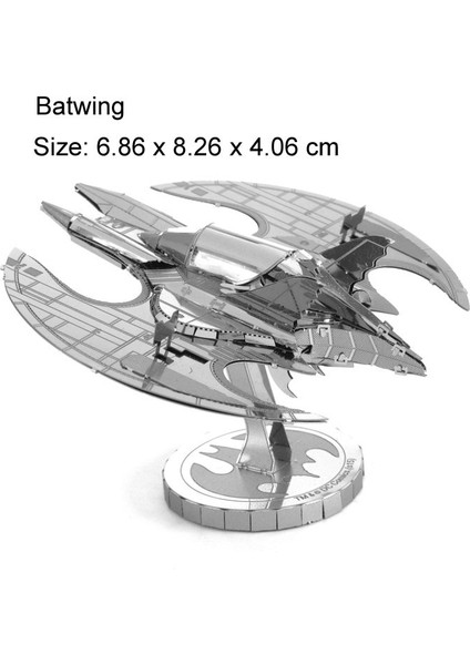 Dıy 3D Metal Bulmaca Yarasa Film Süper Kahraman Ekipmanları Batmobile Batwing Yarasa Sinyali Modeli Birleştirin Yap-Boz Oyuncaklar Yetişkin Çocuklar Için (Yurt Dışından)