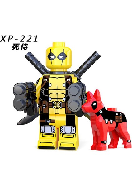 Kırmızı Renk Deadpool Köpek Uyumlu Minifigures Dc Figürleri Yapı Taşları Süper Kahramanlar Tuğla Modelleri Hediyeler (Yurt Dışından)