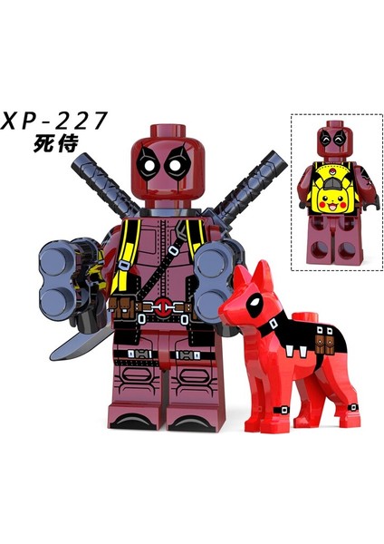 Kırmızı Renk Deadpool Köpek Uyumlu Minifigures Dc Figürleri Yapı Taşları Süper Kahramanlar Tuğla Modelleri Hediyeler (Yurt Dışından)