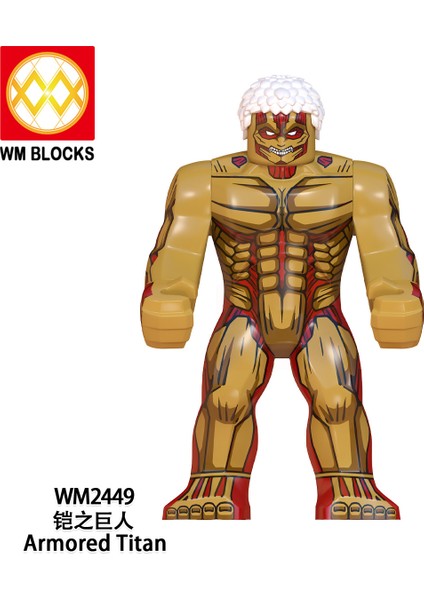 8 Adet/takım WM6148 Titan Bloklarına Saldırı Eren Anime Karikatür Tuğla Mini Aksiyon Oyuncak Figürler Yapı Taşları Erem Jaeger Armin Levi Mikasa Bebek (Yurt Dışından)