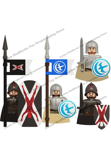 KT1073 Anime Tv Thrones Ortaçağ Şövalyesi Muhafız Asker Oyunları Mini Aksiyon Oyuncak Figürler Yapı Taşları Montaj Oyuncaklar Bebek Hediyeler (Yurt Dışından)