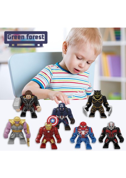 Yeşil Orman Blok Oyuncak Mükemmel Işçilik Hulk Demir Adam Yapı Taşı Şekil (Yurt Dışından) fırsatları