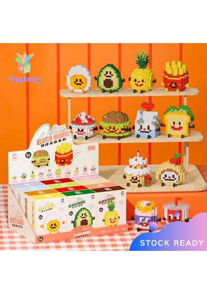 Toysburg Gıda Serisi Granül Ekleme Yaratıcı Yapı Taşları Plastik Oyuncaklar (Yurt Dışından)