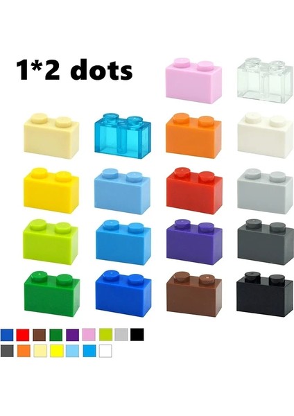 100 Adet Dıy Yapı Taşları Kalın Rakamlar Tuğla 1x2 Nokta Eğitici Yaratıcı Boyutu 1*2 Nokta ile Uyumlu 3004 Oyuncak Çocuklar Için (Yurt Dışından)