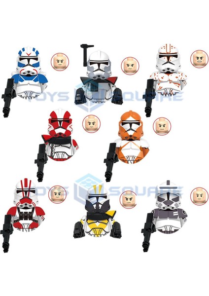 501TH Jet Troope Arc Clone Trooper Colt Kaptan Gri Kadro 13TH Kamino Modeli Yapı Taşları Moc Tuğla Seti Hediyeler Oyuncaklar (Yurt Dışından)