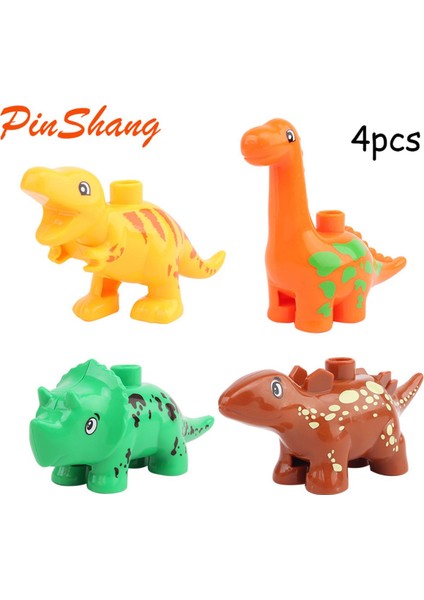 Pinshang Duplo Uyumlu Şehir Hayvanları Dinozor Çocuk Oyuncakları (Yurt Dışından)