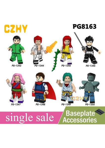 Japon Çizgi Roman Yuyu Hakushos Minifigures Yapı Taşı Oyuncak Urameshi Yuusuke Eğitim Oyuncaklar PG8163 (Yurt Dışından)