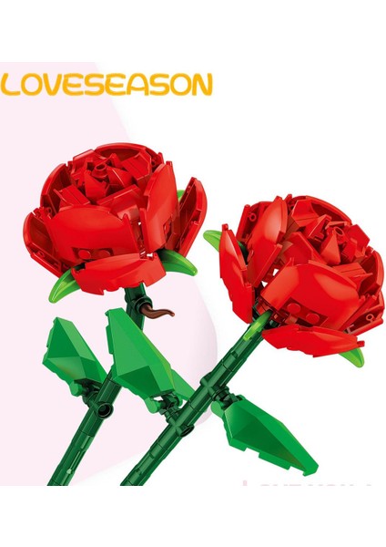 Loveseason Yapı Taşı Çiçek Dıy Montaj Çocuk Dıy Yapı Oyuncak Çiçek Dekorasyon (Yurt Dışından)