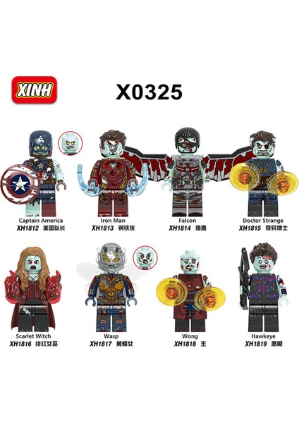 Tek Satış Marvel Kaptan Amerika Zombi Demir Adam Figürleri Yapı Taşları Doktor Strange Wong Falcon Hawkeye Çocuklar Çocuklar Için Hediye Oyuncaklar X0325 (Yurt Dışından)