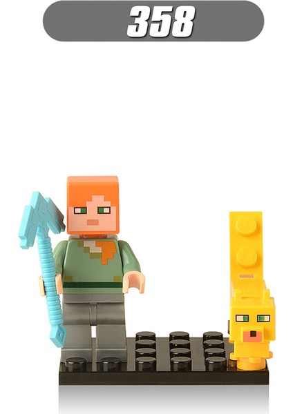 Adet/takım Minecraft Rakamlar Yapı Steve Alex Wither Iskelet Zombi Blokları Tuğla Çocuklar Için Hediye Oyuncaklar X0127 (Yurt Dışından)