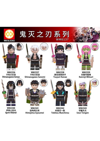 Tek Satış Iblis Avcısı Kamado Tanjirou Rakamlar Yapı Taşları Nezuko Tsuyuri Kanawo Shinazugawa Sanemi Çocuk Erkek Kız Hediye Oyuncaklar WM6137 Için Tuğlalar Birleştirin (Yurt Dışından)
