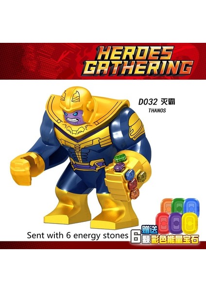 Avengers Büyük Minifigures Carnage Demir Adam Thanos Hulk Örümcek Adam Marvel Yapı Taşları Dıy Oyuncaklar Modeli: XH888 (Yurt Dışından)