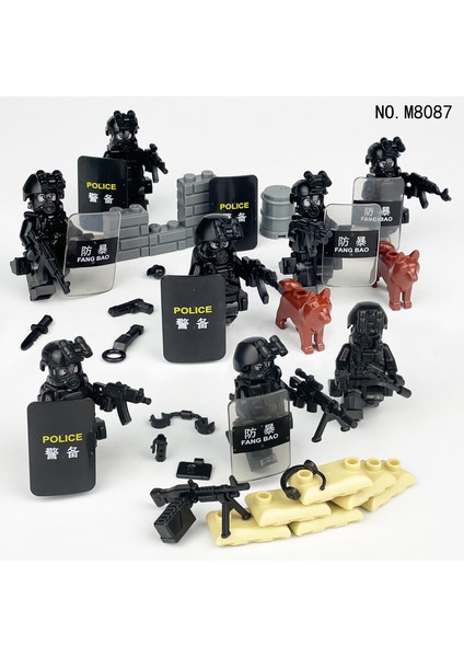 Askeri Yapı Taşı Minifigure Siyah Swat Terörle Mücadele Şehri Küçük Parçacık Montajlı Oyuncak Çantası (Yurt Dışından) fırsatları