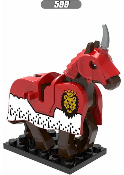 X0158 Ortaçağ Roma Şövalye Savaş Atı Uyumlu Askeri Yapı Taşları Minifigures Aksesuarları Çocuk Oyuncakları (Yurt Dışından) modelleri