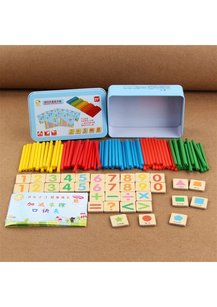 Sayma Çubukları Hesaplama Matematik Eğitici Oyuncak Manyetik Demir Kutu ile Ahşap Bulmaca Çocuklar Için Eğitici Oyuncaklar (Yurt Dışından)