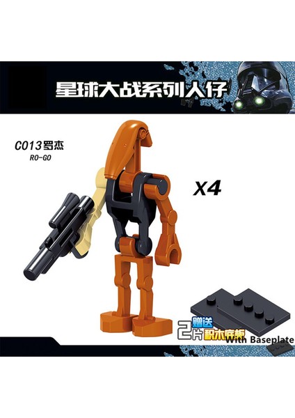 Gc Minifigures Star Wars Trooper Fırtına Leia Dart Vader Asi Genel Ağır Savaş Driod Modeli Yapı Taşları Çocuk Oyuncak (Yurt Dışından)