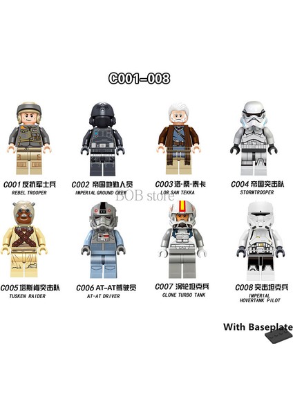 Gc Minifigures Star Wars Trooper Fırtına Leia Dart Vader Asi Genel Ağır Savaş Driod Modeli Yapı Taşları Çocuk Oyuncak (Yurt Dışından)
